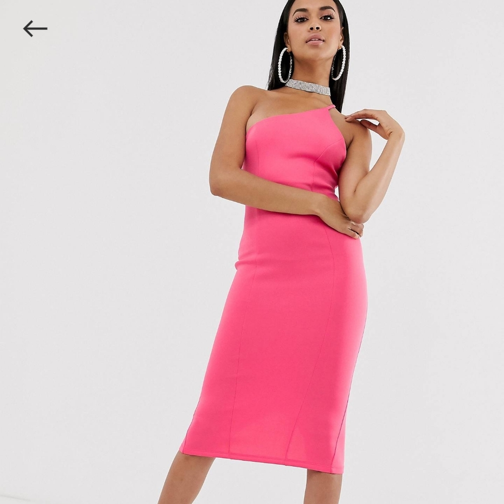 One Shoulder  midi dress